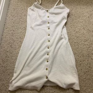 FREE PEOPLE BEACH white ribbed dress